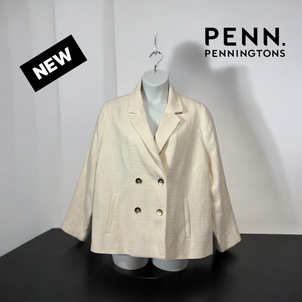 Penningtons Cream Double-Breasted Blazer